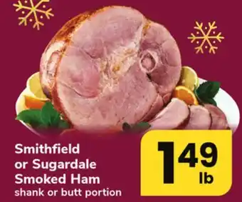 ACME Smithfield or sugardale smoked ham offer