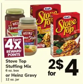 ACME Stove top stuffing mix 6 oz. box or heinz gravy 12 oz. jar offer