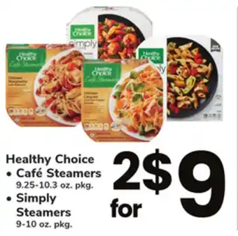 ACME Healthy choice café steamers 9.25-10.3 oz. pkg. simply steamers 9-10 oz. pkg offer