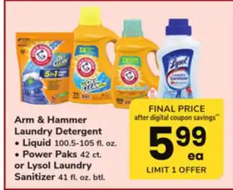 ACME Arm & hammer laundry detergent offer