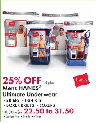 Boscov's Mens hanes ultimate underwear offer