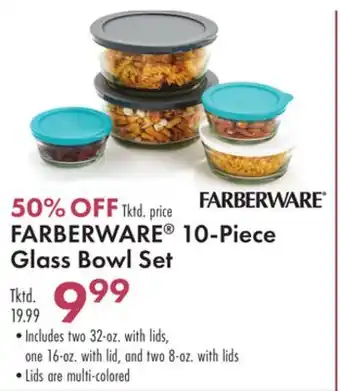 Boscov's Farberware 10-piece glass bowl set offer