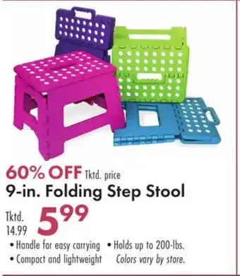 Boscov's 9-in. folding step stool offer