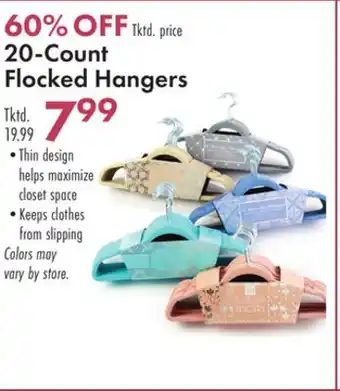 Boscov's 20-count flocked hangers offer