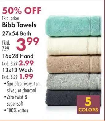Boscov's Bibb towels offer