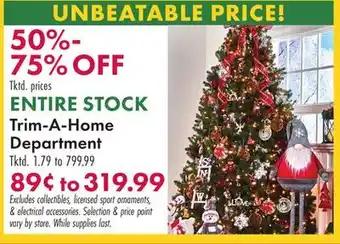 Boscov's Trim-a-home department offer