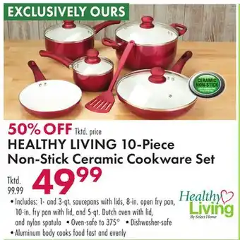 Boscov's Healthy living 10-piece non-stick ceramic cookware set offer