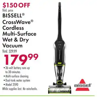 Boscov's Bissell crosswave cordless multi-surface wet & dry vacuum offer