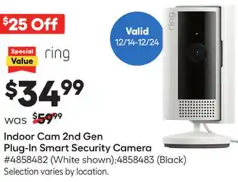 Lowe's Indoor cam 2nd gen plug-in smart security camera offer