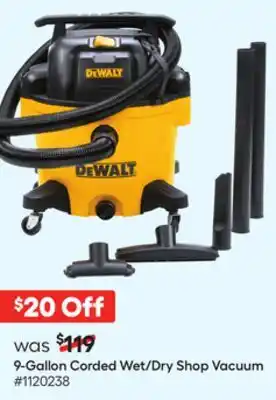 Lowe's 9-gallon corded wet/dry shop vacuum offer