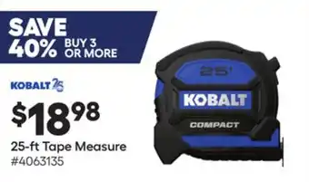 Lowe's 25-ft tape measure offer