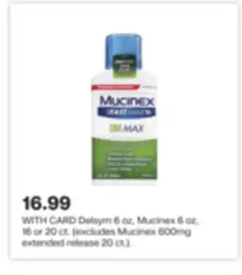 CVS Delsym 6 oz, mucinex 6 oz, 16 or 20 ct offer