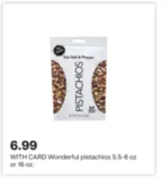 CVS Wonderful pistachios 5.5-6 oz or 16 oz offer