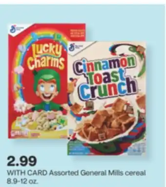 CVS Assorted general mills cereal 8.9-12 oz offer