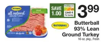 The Fresh Grocer 93% lean ground turkey offer
