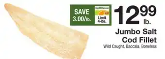 The Fresh Grocer Jumbo salt cod fillet offer