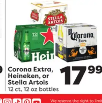 Weis Markets Corona extra, heineken, or stella artois offer