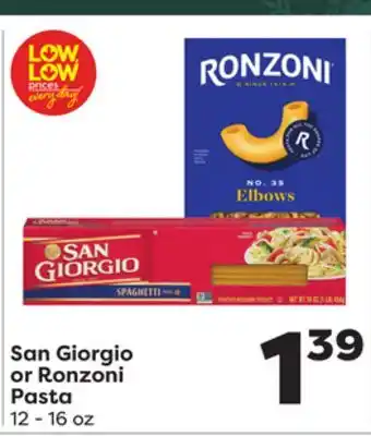 Weis Markets San giorgio or ronzoni pasta offer