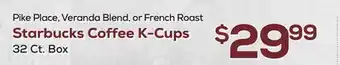 DeCicco & Sons Starbucks coffee k-cups offer
