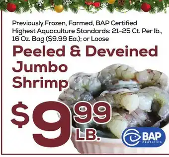 DeCicco & Sons Peeled & deveined jumbo shrimp offer
