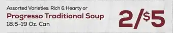 DeCicco & Sons Progresso traditional soup offer