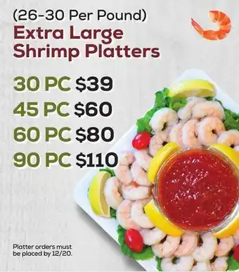 DeCicco & Sons Extra large shrimp platters offer