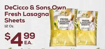 DeCicco & Sons Decicco & sons own fresh lasagna sheets offer