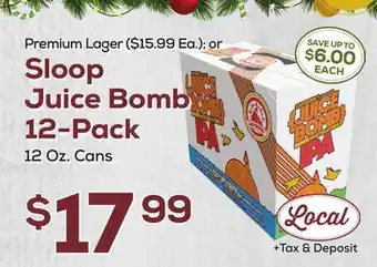 DeCicco & Sons Sloop juice bomb 12-pack offer