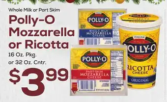 DeCicco & Sons Polly-o mozzarella or ricotta offer
