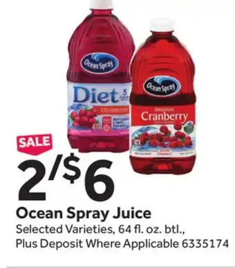 Stop&Shop Ocean spray juice offer