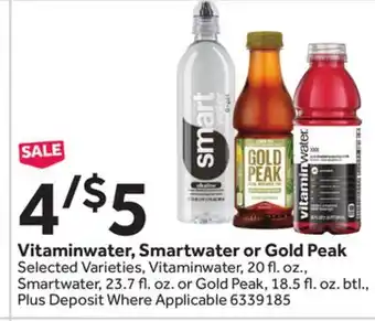 Stop&Shop Vitaminwater, smartwater or gold peak offer