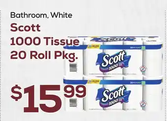 DeCicco & Sons Scott 1000 tissue 20 roll pkg offer