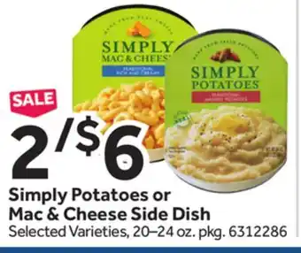 Stop&Shop Simply potatoes or mac & cheese side dish offer