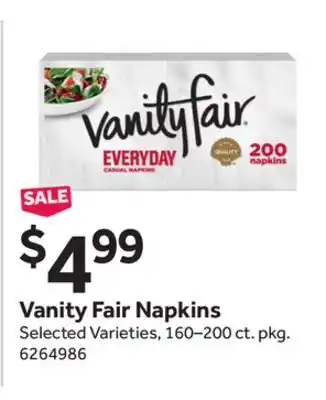 Stop&Shop Vanity fair napkins offer