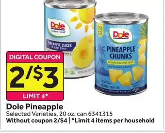 Stop&Shop Dole pineapple offer