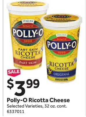 Stop&Shop Polly-o ricotta cheese offer