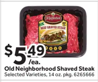 Stop&Shop Old neighborhood shaved steak offer
