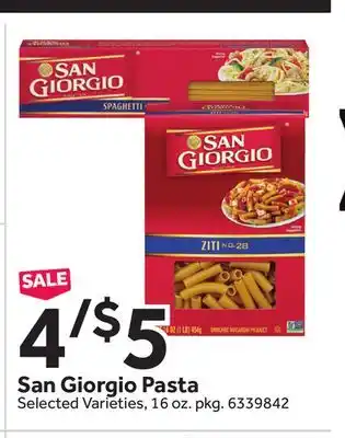 Stop&Shop San giorgio pasta offer