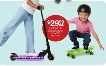 JC Penney Cipton led skateboard or scooter offer