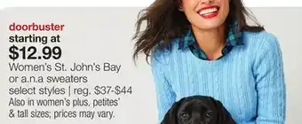JC Penney Women's st. john's bay or a.n.a sweaters offer