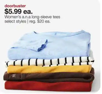 JC Penney Women's a.n.a long-sleeve tees offer