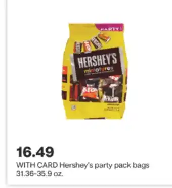CVS Hershey's party pack bags 31.36-35.9 oz offer