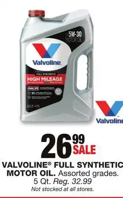 Blain's Farm & Fleet Valvoline full synthetic motor oil offer
