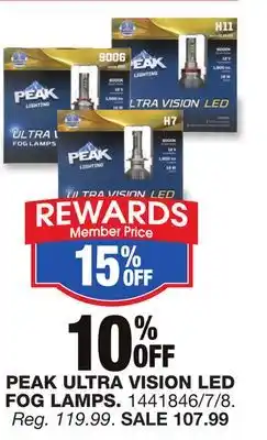 Blain's Farm & Fleet Peak ultra vision led fog lamps offer