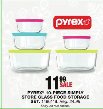 Blain's Farm & Fleet Pyrex 10-piece simply store glass food storage set offer