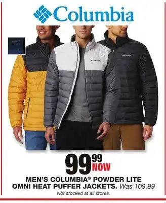 Blain's Farm & Fleet Men's columbia powder lite omni heat puffer jackets offer
