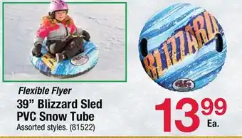 Ace Hardware 39 blizzard sled pvc snow tube offer
