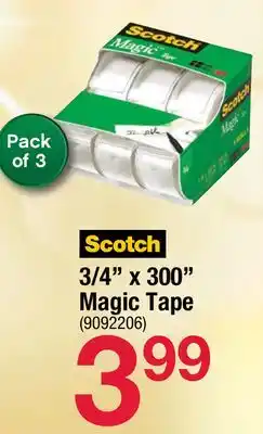 Ace Hardware 3/4 x 300 magic tape offer