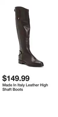 TJ Maxx Made in italy leather high shaft boots offer
