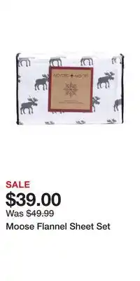 TJ Maxx Moose flannel sheet set offer